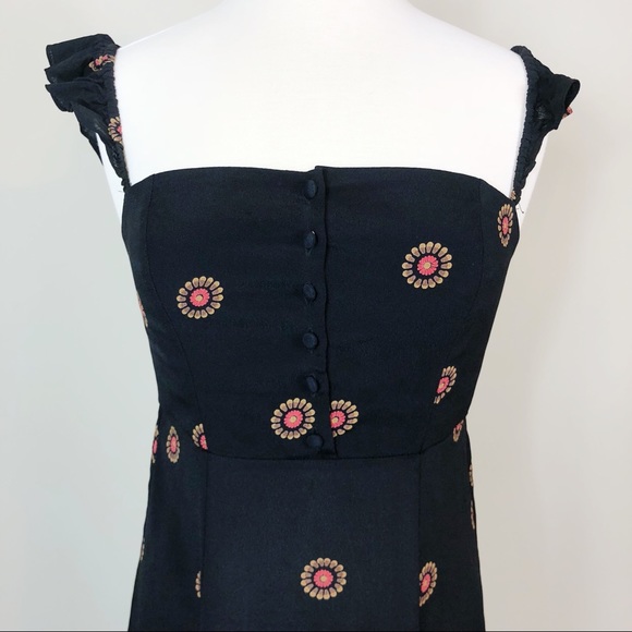 Flynn Skye Bardot Dress in Sunflower Night Print - Picture 4 of 8